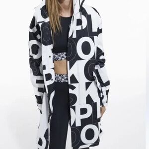 $420 The Kooples Logo Hooded Parka Rain coat NWT (XS)